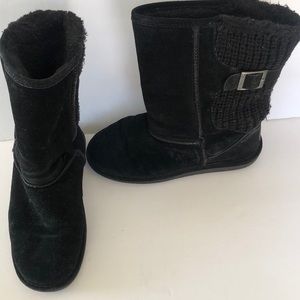 Bear paw black suede boots size 9